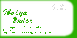 ibolya mader business card